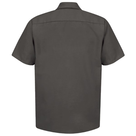 WORKWEAR OUTFITTERS Men's Short Sleeve Indust. Work Shirt Charcoal, 5XL SP24CH-SS-5XL